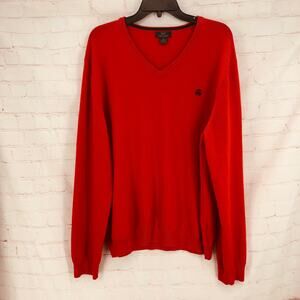 Brooks Brothers orange merino wool knit sweater XL